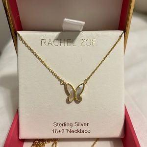 Rachel Zoe butterfly moonstone necklace